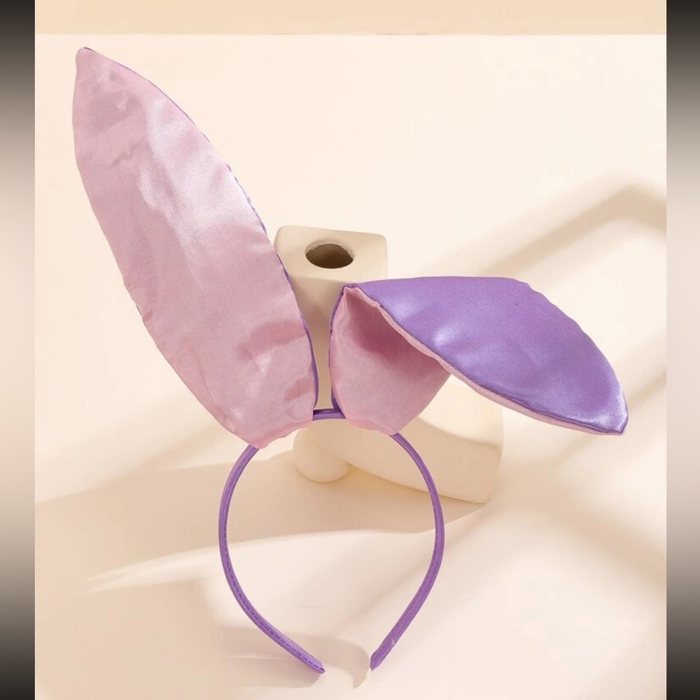 🐇 Awesome Satin Pastel Reversible Bunny Rabbit Ears Headdress Headband 🐰